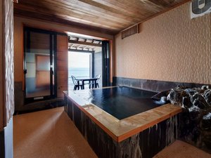 【半露天温泉ロッジ付(ダブル)一例】窓を開けた瞬間、そこは絶景露天風呂