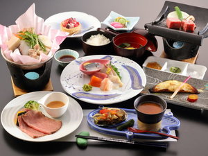 【厳選食材 雅(みやび)会席 】新潟A5和牛・県内産厳選食材など。地域を味わうおすすめ会席。※料理一例