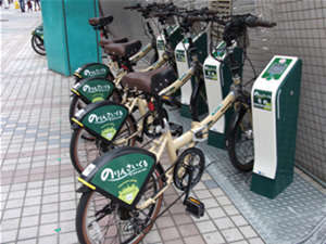 のりんさいくる(貸自転車)前もっての登録が必要です(インターネットorJTB窓口)