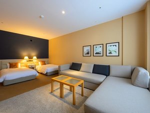 【コンフォートツイン】カップル・夫婦向きのお部屋。より安らぎと寛ぎを感じさせる空間