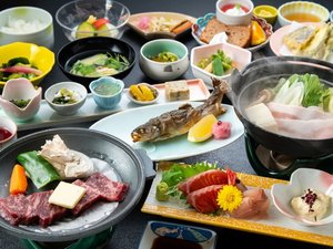 【ご夕食一例】群馬県食材を使った、旬の味覚でおもてなし