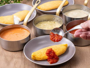 朝食:【これだけは食べて欲しい5大メニュー】Bライブキッチンで作るモッツァレラチーズオムレツ