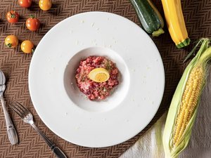 ・<ブレックファースト一例>日替わりの朝食/ビーツとパンチェッタのリゾット
