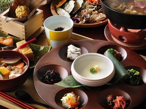 飛騨ならではの食材を使った和食膳。