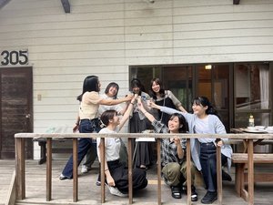 コテージA BBQで乾杯!