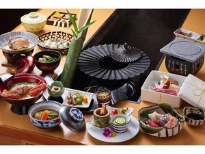 黒毛和牛溶岩焼付き上級会席(一例)