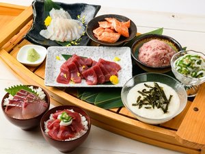 【朝食バイキング】海鮮丼はお好みの具材を乗せてお召し上がりください♪