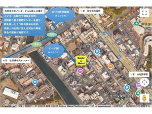 佐世保中央インターから当館までのアクセスです。
