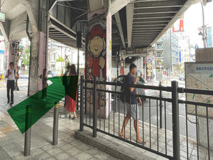 【JR福島駅1】改札を出て目の前の横断歩道を渡ります