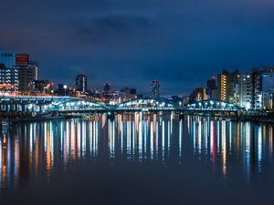 【蔵前橋】墨田川夜景、ホテルから徒歩でおおよそ8分