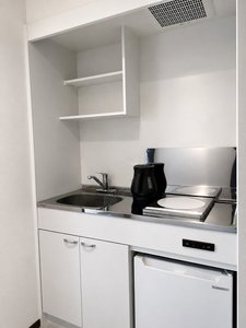 全室備え付けのキッチン。長期滞在にも嬉しい♪