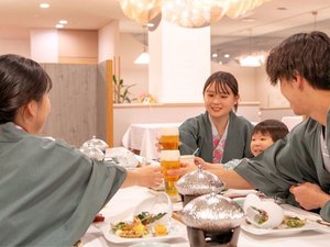 【夕食】家族で囲む笑顔あふれる伊豆の味覚