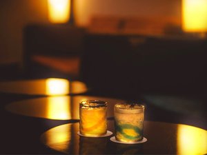 スパタワーラウンジでは、ウェルカムドリンクを用意しております。