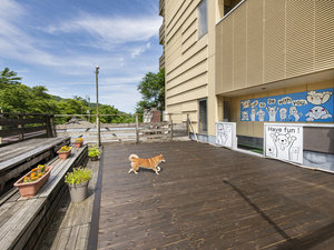 *【ペット同伴OK】開放感あふれるペットテラスで、わんちゃんものびのびお過ごしいただけます。