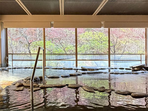 窓いっぱいの景色を眺め、ゆっくり湯浴みを