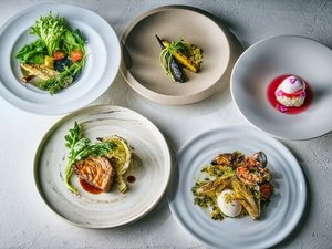 【夕食】薪焼きコース春メニューイメージ_WOODSIDE dining