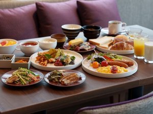 【朝食】メニュー一例和・洋・アジア・沖縄のアイテムをビュッフェスタイルでご用意しております