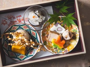 【美湖膳】2026秋献立《前菜》美菜玉手箱 信州米豚香草煮他