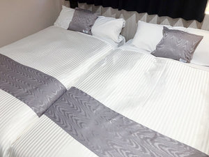 【ツインルーム】定員:4名/広さ:11u/セミダブルベッド122cm×195cm