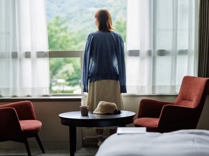 窓の外の風景が心を癒します