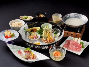 ご夕食は信州の厳選素材を会席料理で