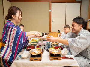 家族でゆったりお食事を♪