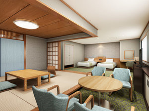 和洋室(2025年12月リブランドOPEN)和室スペースは小上がりになっており、障子で仕切れます。