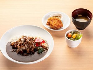 【朝食】アパ社長カレー&布袋のザンギSet