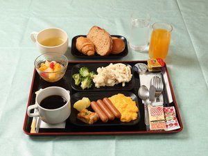 朝食ビュッフェ盛り付け例