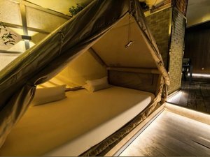 ホテル自慢の専用ガーデンとキャンプ体験付き。一度の旅で、二つの楽しみを。