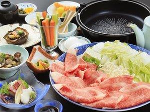 南信州牛すき焼き会席の一例