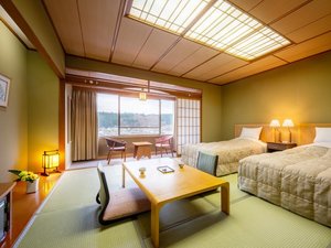 ◇和ツイン◇当館で人気のお部屋です。正ベッド2台を配し、4名様までご利用いただけます。