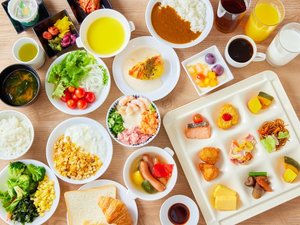 【朝食バイキング】全種類制覇でパワーチャージ!!