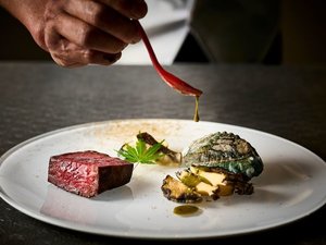 お造り六種・熊野牛・あわびの美味コース