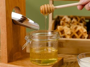 【朝食イメージ】はちみつ本来の栄養素(酵素・ビタミン等)が高く、新鮮な香りや風味をお楽しみいただけます