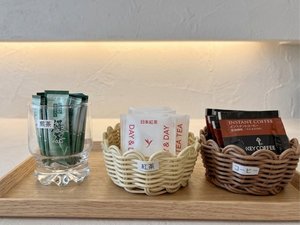 【アメニティ】フロントにシャンプーバー&アメニティバーを設置してます。