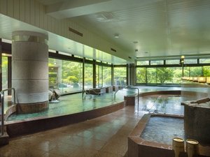 赤富士大浴場内湯(ご婦人)/ホテル鐘山苑の大浴場もご利用頂けます