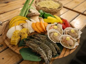 BBQ海鮮はオプションで当日カフェで追加注文できます!!