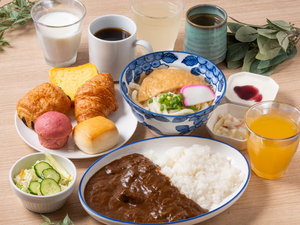 朝食盛り付け例(カレー)