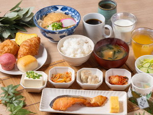 朝食盛り付け例(和食)