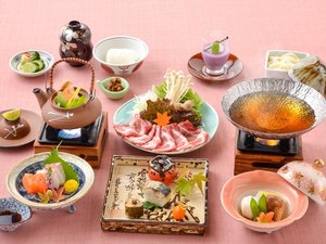 (9月〜11月)近江合鴨治部煮と燕尾ポークしゃぶしゃぶスタンダード会席