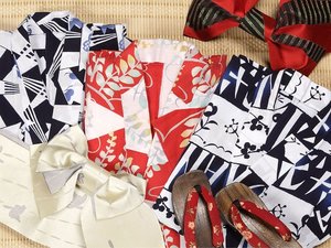 「竹久夢二」デザインのゆかた(有料)