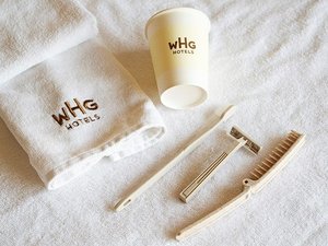 籾殻(もみがら)バイオマス素材を使用したアメニティ。