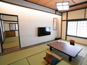 【2023年3月リニューアル】和室10畳+ツインルームの二間続きの和洋室(トイレ付)