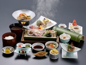 【人気No.1】銚子港直送の旬魚を堪能!ホテル名物 ★銚子つりきんめ(金目鯛)青竹蒸し会席