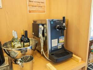 宿泊者専用フリードリンク・生ビールサーバー