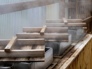 温泉蒸気を使った地獄窯