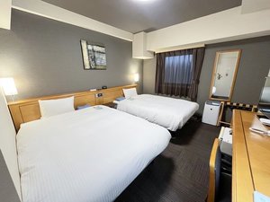 【ツインルーム】ベッド幅:120×196(cm)※景色が見えないお部屋です
