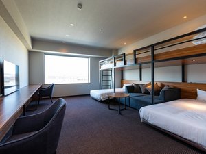 【デラックス4】ご家族・グループ、遠征での団体様のご利用におすすめのお部屋です。