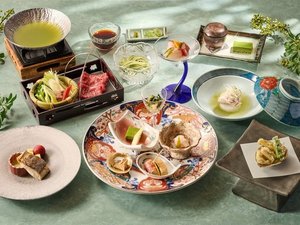 お茶と新緑が奏でる会席